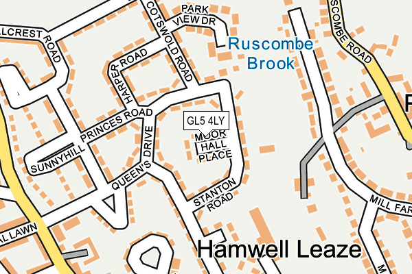 GL5 4LY map - OS OpenMap – Local (Ordnance Survey) GL5 4LY map - OS OpenMap – Local (Ordnance Survey)