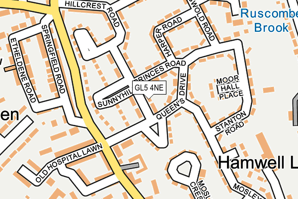 GL5 4NE map - OS OpenMap – Local (Ordnance Survey) GL5 4NE map - OS OpenMap – Local (Ordnance Survey)