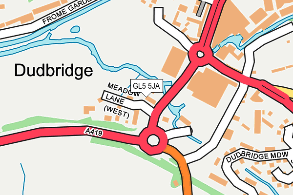 GL5 5JA map - OS OpenMap – Local (Ordnance Survey) GL5 5JA map - OS OpenMap – Local (Ordnance Survey)