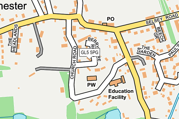GL5 5PG map - OS OpenMap – Local (Ordnance Survey) GL5 5PG map - OS OpenMap – Local (Ordnance Survey)