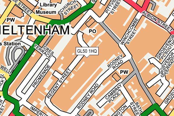 GL50 1HQ map - OS OpenMap – Local (Ordnance Survey) GL50 1HQ map - OS OpenMap – Local (Ordnance Survey)