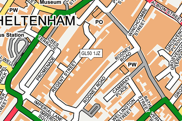 GL50 1JZ map - OS OpenMap – Local (Ordnance Survey) GL50 1JZ map - OS OpenMap – Local (Ordnance Survey)