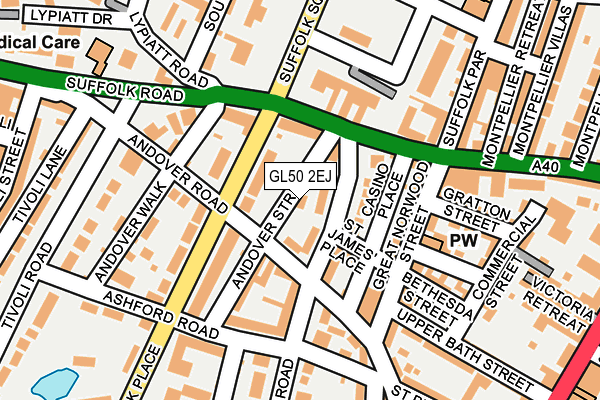 GL50 2EJ map - OS OpenMap – Local (Ordnance Survey) GL50 2EJ map - OS OpenMap – Local (Ordnance Survey)