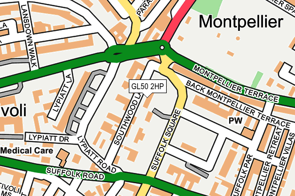 GL50 2HP map - OS OpenMap – Local (Ordnance Survey) GL50 2HP map - OS OpenMap – Local (Ordnance Survey)