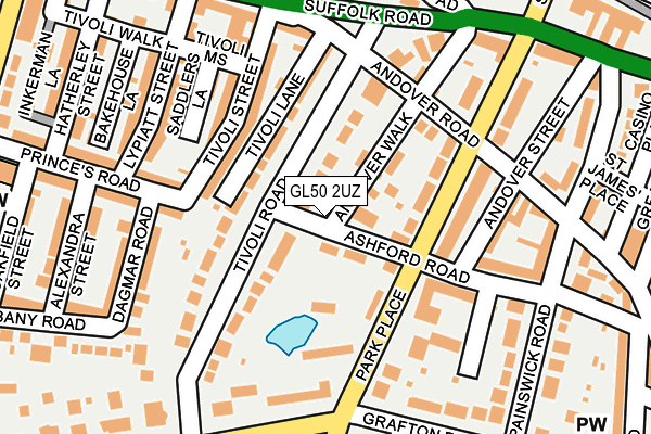 GL50 2UZ map - OS OpenMap – Local (Ordnance Survey) GL50 2UZ map - OS OpenMap – Local (Ordnance Survey)