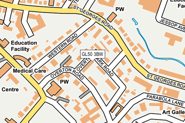 GL50 3BW map - OS OpenMap – Local (Ordnance Survey) GL50 3BW map - OS OpenMap – Local (Ordnance Survey)