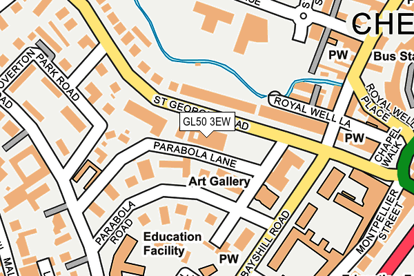 GL50 3EW map - OS OpenMap – Local (Ordnance Survey) GL50 3EW map - OS OpenMap – Local (Ordnance Survey)