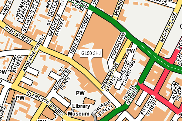 GL50 3HJ map - OS OpenMap – Local (Ordnance Survey) GL50 3HJ map - OS OpenMap – Local (Ordnance Survey)