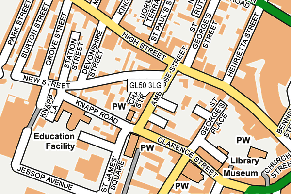 GL50 3LG map - OS OpenMap – Local (Ordnance Survey) GL50 3LG map - OS OpenMap – Local (Ordnance Survey)