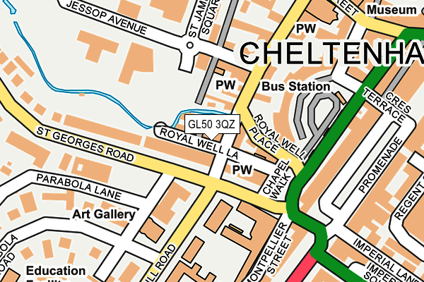 GL50 3QZ map - OS OpenMap – Local (Ordnance Survey) GL50 3QZ map - OS OpenMap – Local (Ordnance Survey)