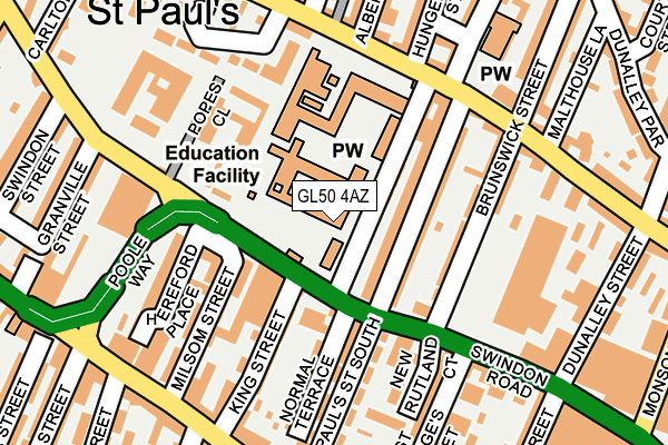 GL50 4AZ map - OS OpenMap – Local (Ordnance Survey) GL50 4AZ map - OS OpenMap – Local (Ordnance Survey)