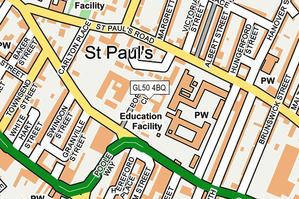 GL50 4BQ map - OS OpenMap – Local (Ordnance Survey)