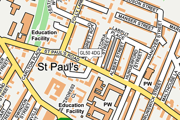GL50 4DG map - OS OpenMap – Local (Ordnance Survey) GL50 4DG map - OS OpenMap – Local (Ordnance Survey)