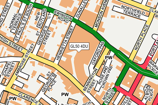 GL50 4DU map - OS OpenMap – Local (Ordnance Survey) GL50 4DU map - OS OpenMap – Local (Ordnance Survey)