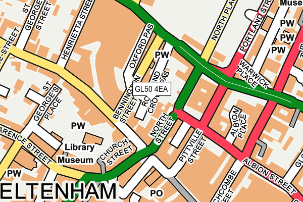 GL50 4EA map - OS OpenMap – Local (Ordnance Survey) GL50 4EA map - OS OpenMap – Local (Ordnance Survey)