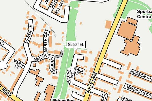 GL50 4EL map - OS OpenMap – Local (Ordnance Survey) GL50 4EL map - OS OpenMap – Local (Ordnance Survey)