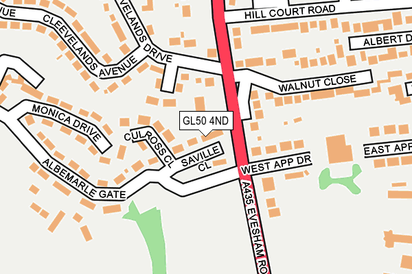 GL50 4ND map - OS OpenMap – Local (Ordnance Survey) GL50 4ND map - OS OpenMap – Local (Ordnance Survey)