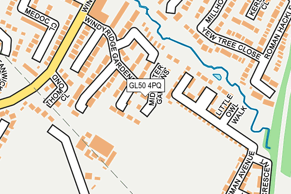 GL50 4PQ map - OS OpenMap – Local (Ordnance Survey) GL50 4PQ map - OS OpenMap – Local (Ordnance Survey)