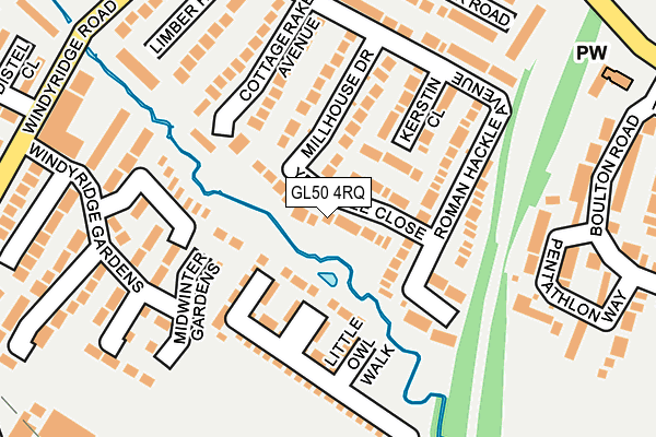 GL50 4RQ map - OS OpenMap – Local (Ordnance Survey)