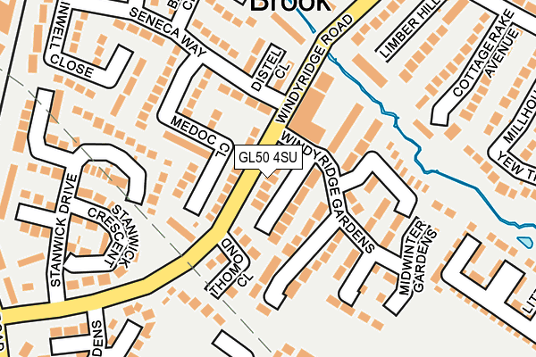 GL50 4SU map - OS OpenMap – Local (Ordnance Survey) GL50 4SU map - OS OpenMap – Local (Ordnance Survey)