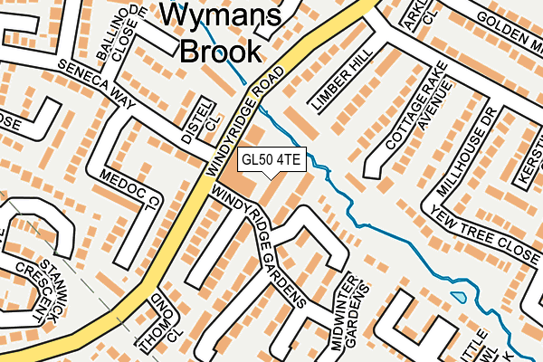 GL50 4TE map - OS OpenMap – Local (Ordnance Survey) GL50 4TE map - OS OpenMap – Local (Ordnance Survey)