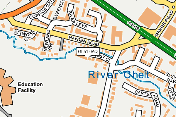 GL51 0AQ map - OS OpenMap – Local (Ordnance Survey) GL51 0AQ map - OS OpenMap – Local (Ordnance Survey)