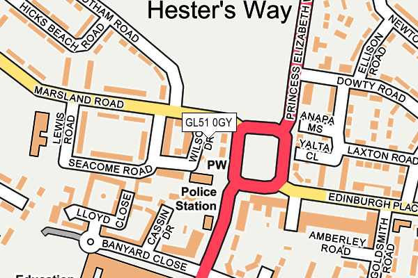 GL51 0GY map - OS OpenMap – Local (Ordnance Survey) GL51 0GY map - OS OpenMap – Local (Ordnance Survey)