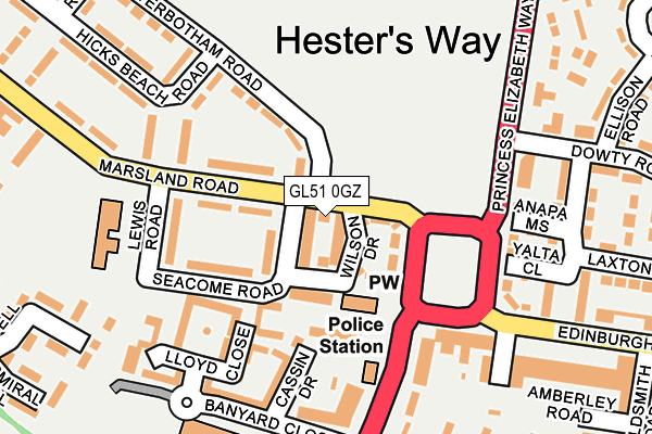GL51 0GZ map - OS OpenMap – Local (Ordnance Survey) GL51 0GZ map - OS OpenMap – Local (Ordnance Survey)
