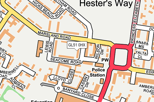 GL51 0HX map - OS OpenMap – Local (Ordnance Survey) GL51 0HX map - OS OpenMap – Local (Ordnance Survey)