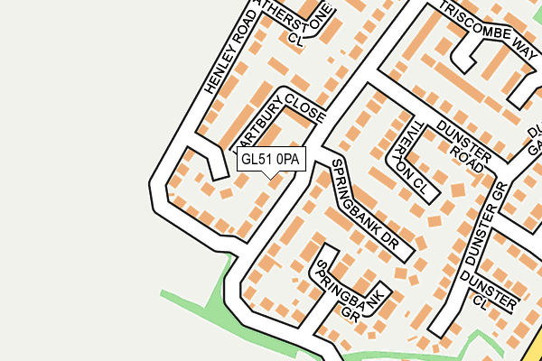 GL51 0PA map - OS OpenMap – Local (Ordnance Survey) GL51 0PA map - OS OpenMap – Local (Ordnance Survey)