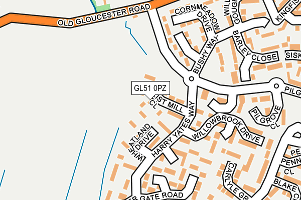 GL51 0PZ map - OS OpenMap – Local (Ordnance Survey) GL51 0PZ map - OS OpenMap – Local (Ordnance Survey)