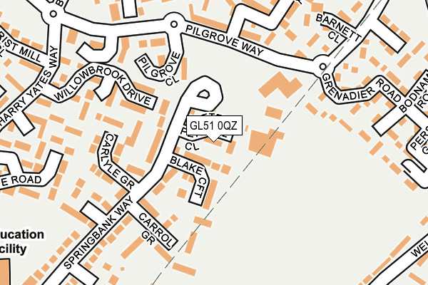 GL51 0QZ map - OS OpenMap – Local (Ordnance Survey) GL51 0QZ map - OS OpenMap – Local (Ordnance Survey)