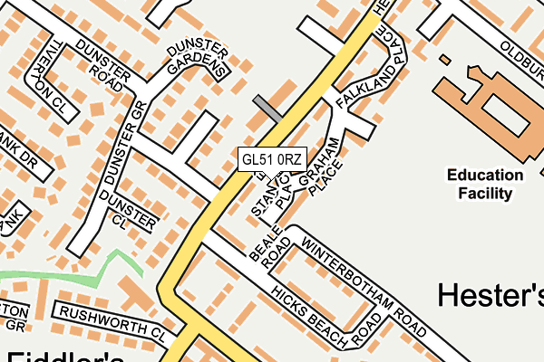 GL51 0RZ map - OS OpenMap – Local (Ordnance Survey) GL51 0RZ map - OS OpenMap – Local (Ordnance Survey)