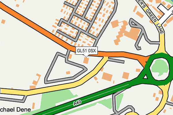 GL51 0SX map - OS OpenMap – Local (Ordnance Survey) GL51 0SX map - OS OpenMap – Local (Ordnance Survey)