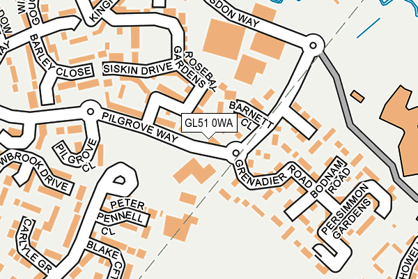 GL51 0WA map - OS OpenMap – Local (Ordnance Survey) GL51 0WA map - OS OpenMap – Local (Ordnance Survey)