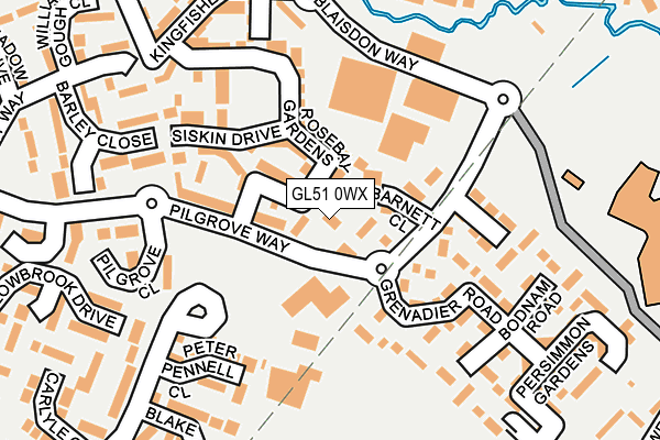 GL51 0WX map - OS OpenMap – Local (Ordnance Survey) GL51 0WX map - OS OpenMap – Local (Ordnance Survey)