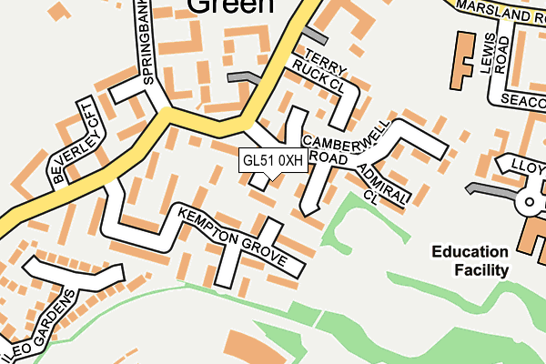 GL51 0XH map - OS OpenMap – Local (Ordnance Survey) GL51 0XH map - OS OpenMap – Local (Ordnance Survey)