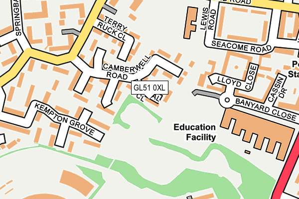 GL51 0XL map - OS OpenMap – Local (Ordnance Survey) GL51 0XL map - OS OpenMap – Local (Ordnance Survey)