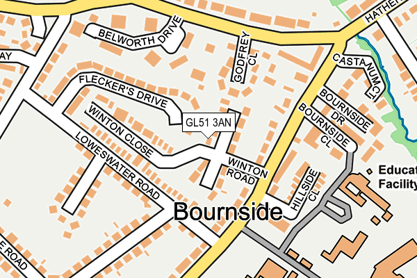 GL51 3AN map - OS OpenMap – Local (Ordnance Survey) GL51 3AN map - OS OpenMap – Local (Ordnance Survey)