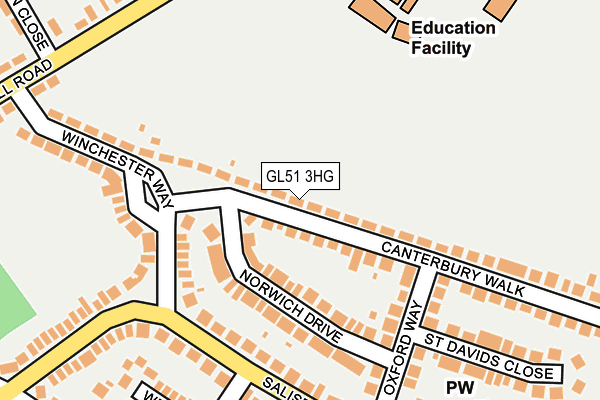 GL51 3HG map - OS OpenMap – Local (Ordnance Survey) GL51 3HG map - OS OpenMap – Local (Ordnance Survey)