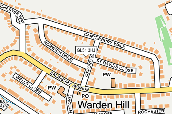 GL51 3HJ map - OS OpenMap – Local (Ordnance Survey) GL51 3HJ map - OS OpenMap – Local (Ordnance Survey)
