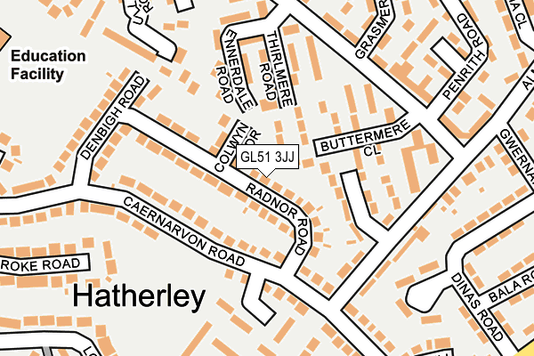 GL51 3JJ map - OS OpenMap – Local (Ordnance Survey)