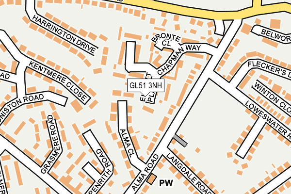 GL51 3NH map - OS OpenMap – Local (Ordnance Survey) GL51 3NH map - OS OpenMap – Local (Ordnance Survey)