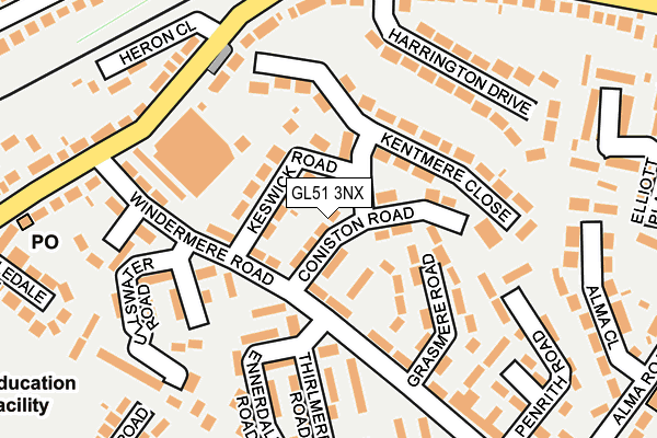 GL51 3NX map - OS OpenMap – Local (Ordnance Survey) GL51 3NX map - OS OpenMap – Local (Ordnance Survey)