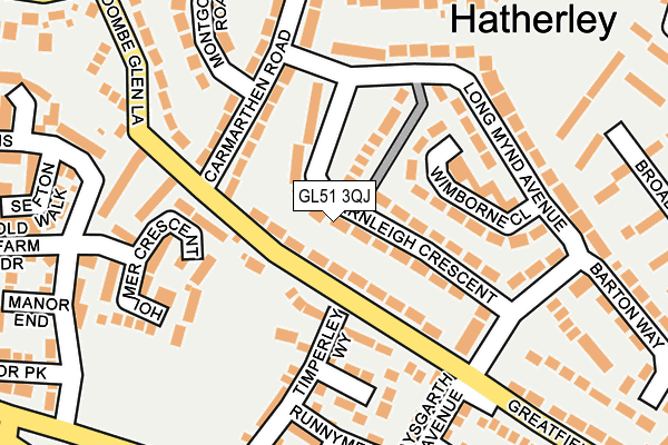 GL51 3QJ map - OS OpenMap – Local (Ordnance Survey) GL51 3QJ map - OS OpenMap – Local (Ordnance Survey)