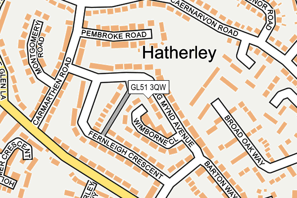 GL51 3QW map - OS OpenMap – Local (Ordnance Survey) GL51 3QW map - OS OpenMap – Local (Ordnance Survey)