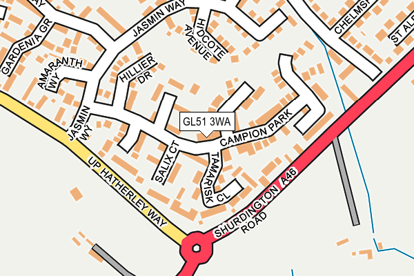 GL51 3WA map - OS OpenMap – Local (Ordnance Survey) GL51 3WA map - OS OpenMap – Local (Ordnance Survey)