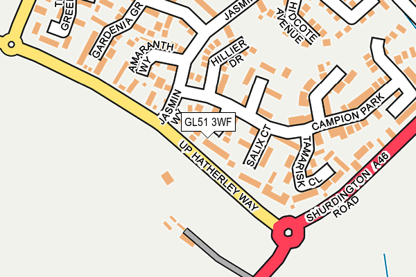 GL51 3WF map - OS OpenMap – Local (Ordnance Survey) GL51 3WF map - OS OpenMap – Local (Ordnance Survey)