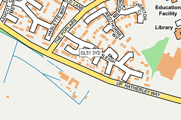 GL51 3YD map - OS OpenMap – Local (Ordnance Survey) GL51 3YD map - OS OpenMap – Local (Ordnance Survey)