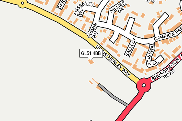 GL51 4BB map - OS OpenMap – Local (Ordnance Survey) GL51 4BB map - OS OpenMap – Local (Ordnance Survey)